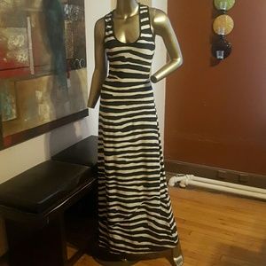 Calvin Klein black/white maxi dress